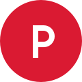 "P" for Parking in a red circle
