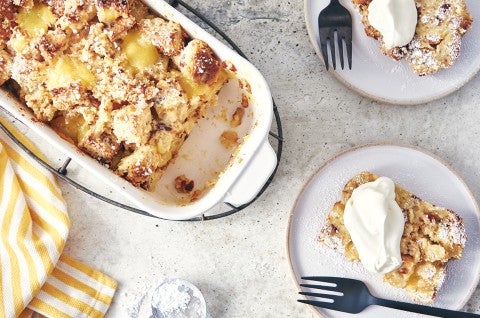 Panettone Bread Pudding with Lemon Filling