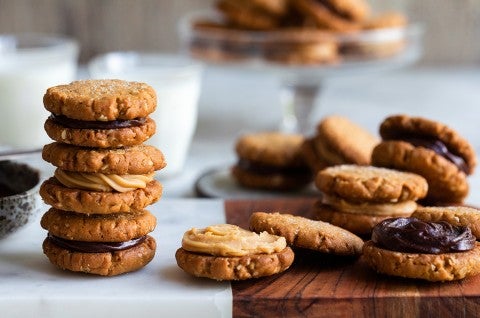 Peanut Butter-Oatmeal Sandwich Cookies