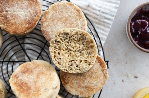 Honey Wheat English Muffins