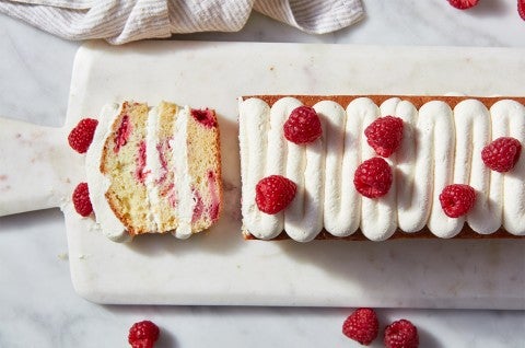 Raspberry Tea Cake with Mascarpone Cream Filling