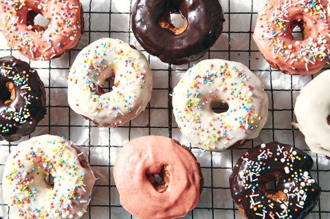 Frosted Sour Cream Cake Doughnut
