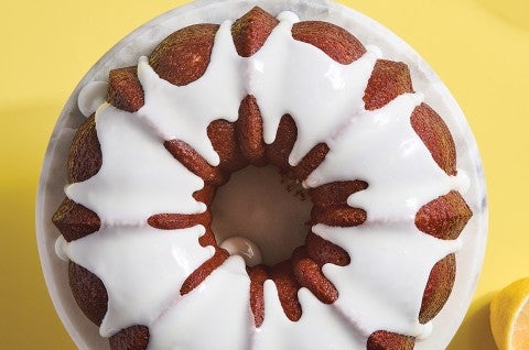 A buttermilk Bundt cake topped with Quick and Easy Icing