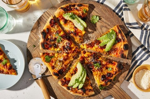 Pizza à la Mexicana with Corn, Chorizo, and Jalapeños