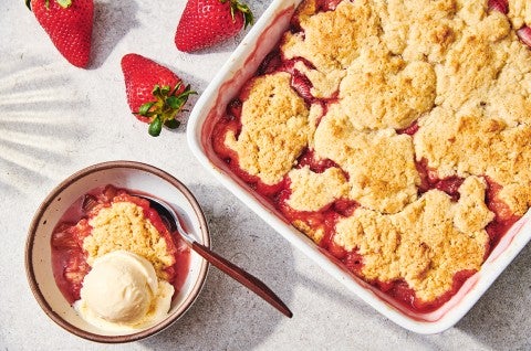 Strawberry-Rhubarb Cobbler