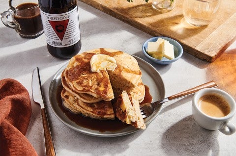 Apple Pancakes with Boiled Cider Syrup