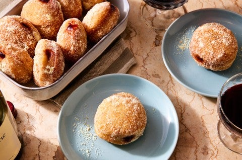 Olive Oil Sufganiyot (Hanukkah Jelly Doughnuts) 