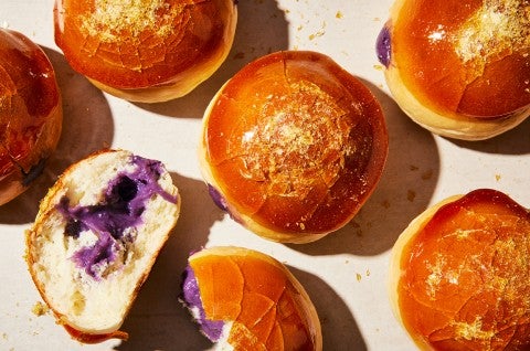 Ube Bibingka Custard Buns 