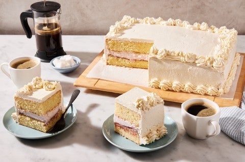 Raspberry and Honey Sheet Cake Layer Cake