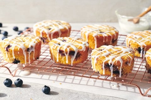 Lemon Blueberry Cornmeal Cakes