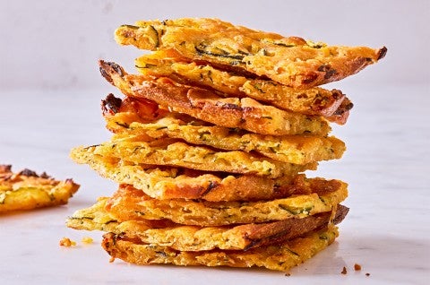 Scarpaccia (Italian Zucchini Tart) stacked high