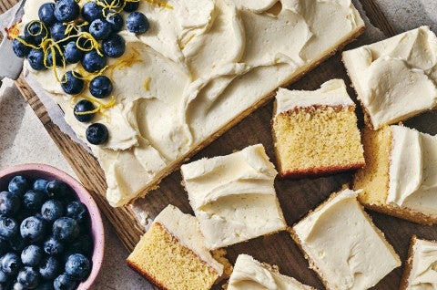 Chef Zeb's Hot Milk Cake sliced into pieces