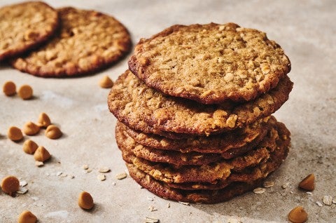 A stack of Miso Oatmeal Scotchies