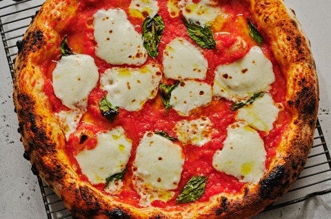 Margherita Pizza fresh out of the oven