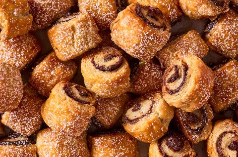 A pile of Chocolate Croissant Cookies