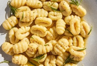 Close up shot of Potato Gnocchi on a plate