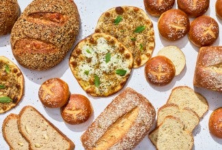 Several different breads from the Big Month of Bread