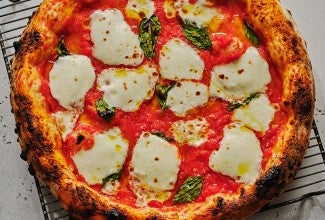 Margherita Pizza fresh out of the oven
