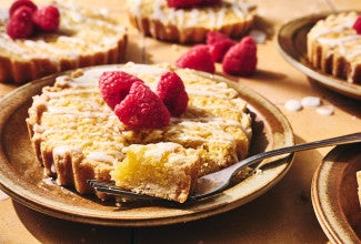 Mini Almond Tarts on plates