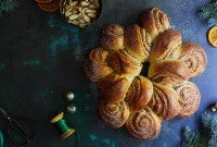 how to shape a coffeecake wreath via @kingarthurflour