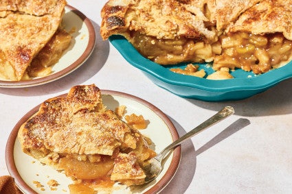 Apple pie on a plate