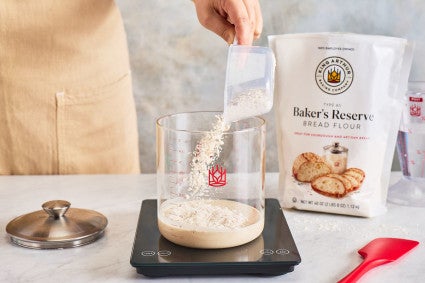 Feeding sourdough starter with high-extraction flour 