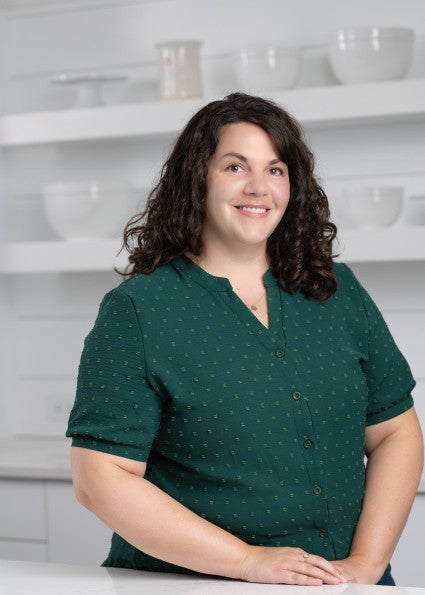 A portrait of Lydia Fournier in the King Arthur studio kitchen