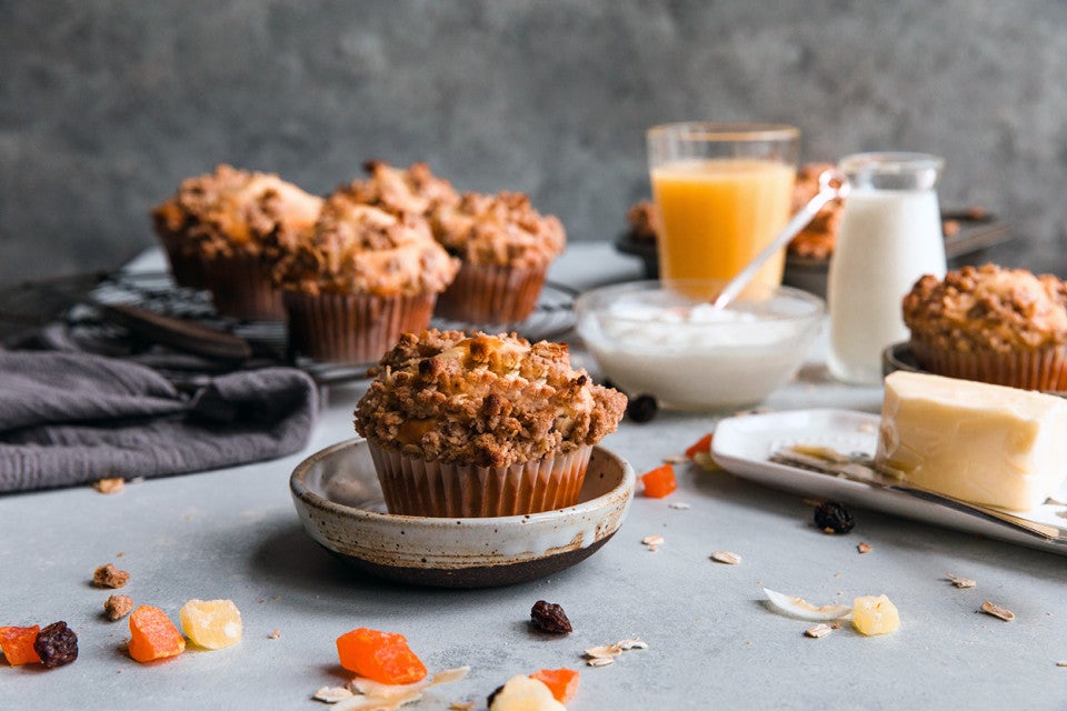 High-Fiber Fruit and Yogurt Muffins