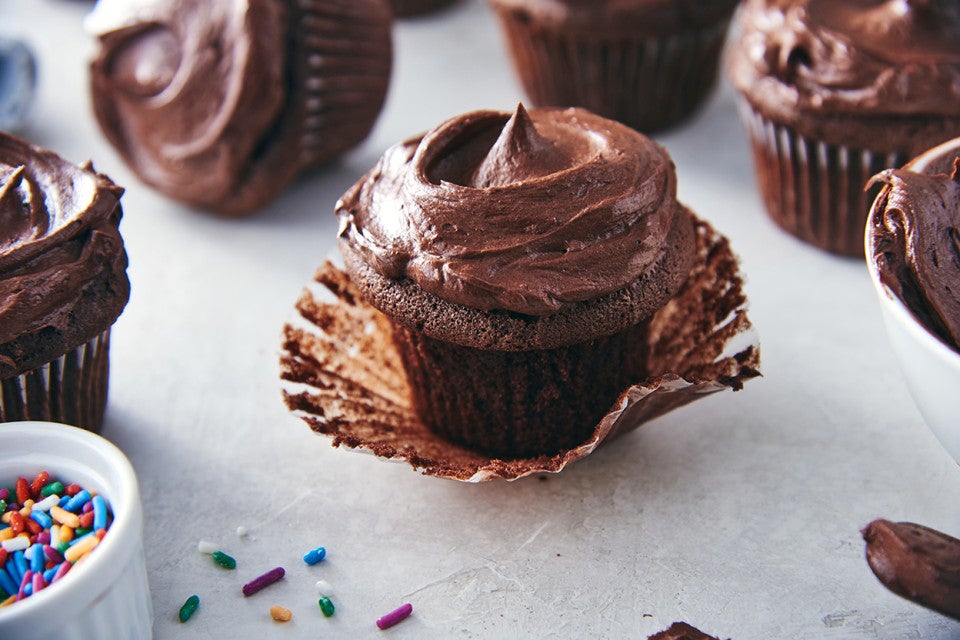 Gluten-Free Chocolate Cake or Cupcakes made with baking mix