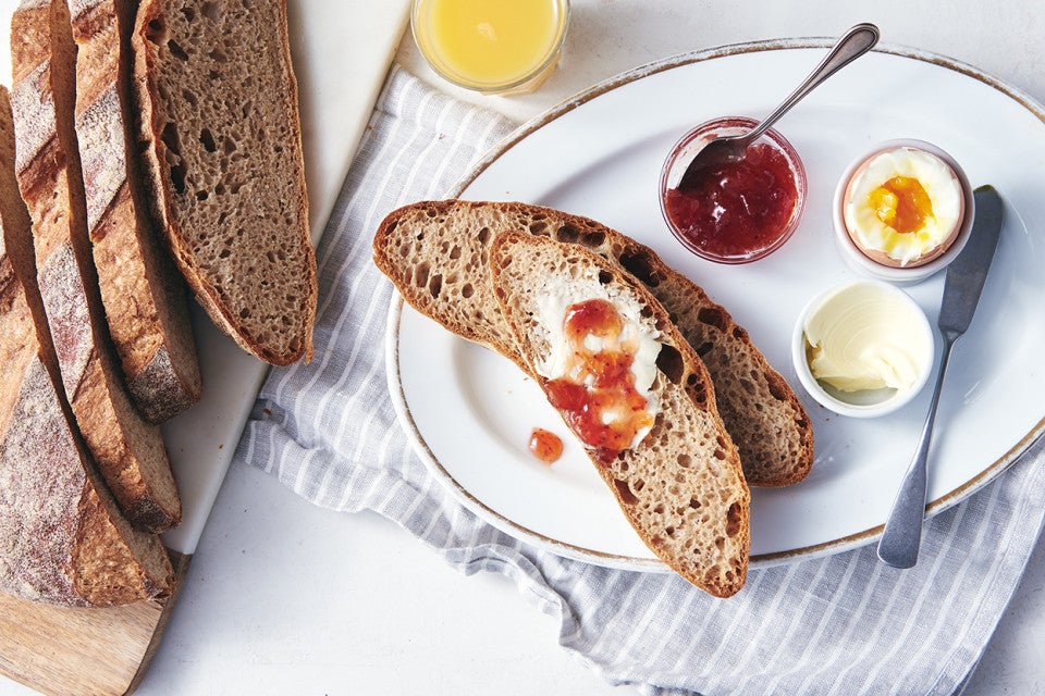 No-Knead Crusty Whole Wheat Bread