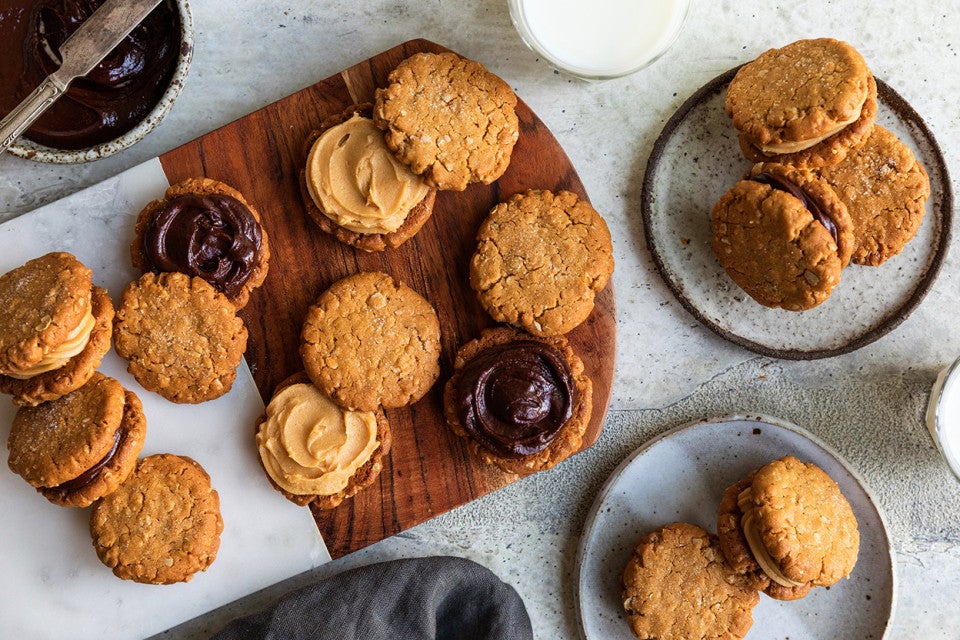  Peanut Butter-Oatmeal Sandwich Cookies