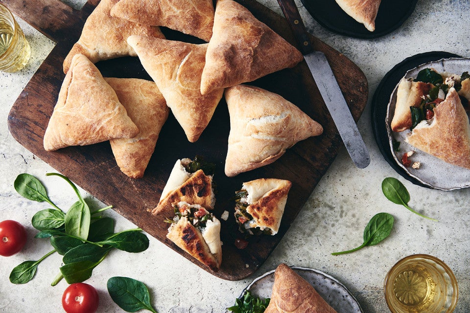 Spinach-Filled Lebanese Flatbreads