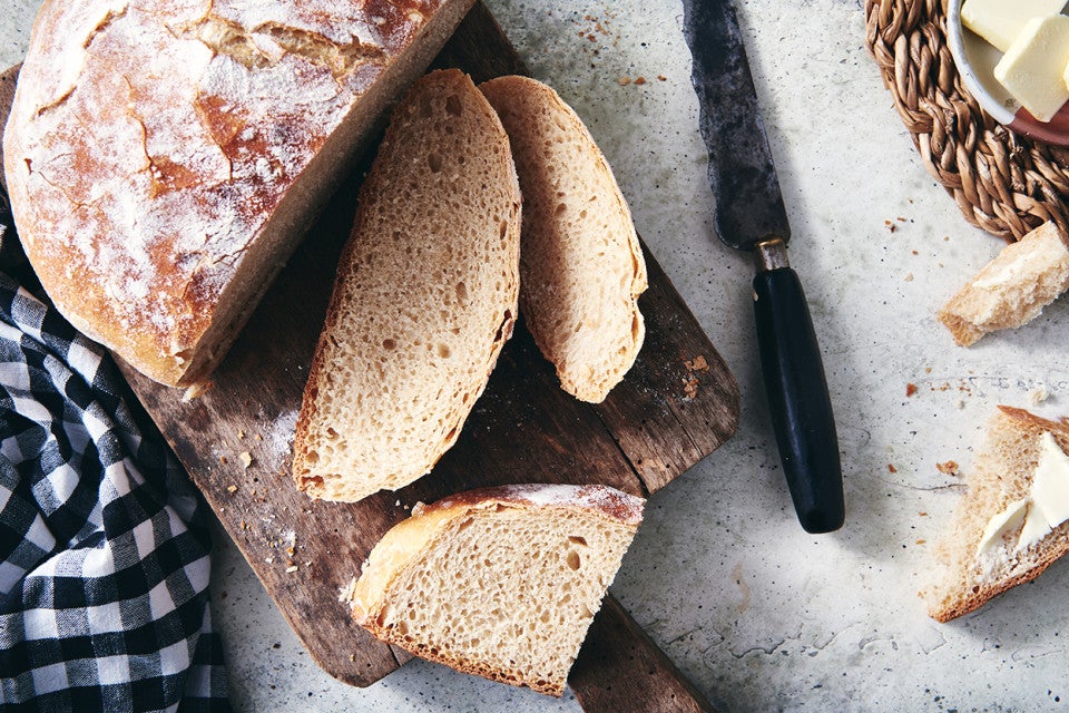 Easy No-Knead Sourdough Flavor Bread