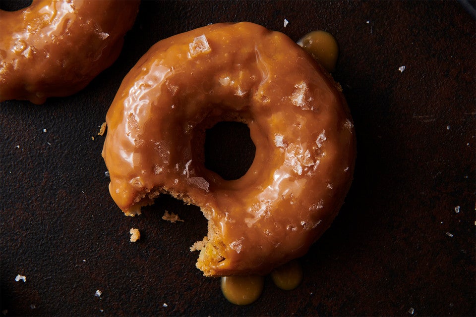 Salted Caramel Apple Doughnuts