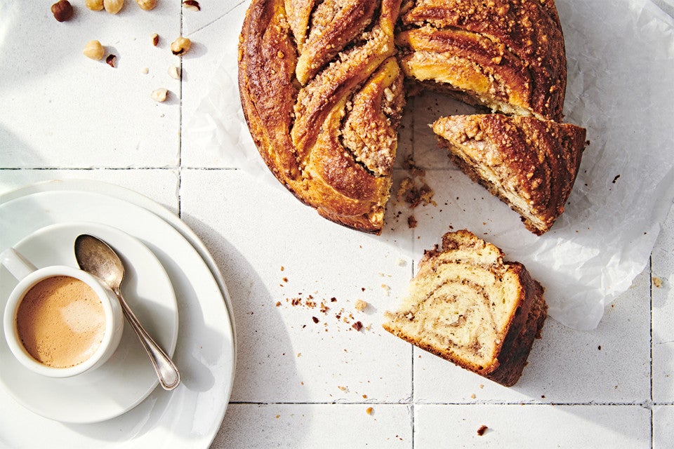 Hazelnut-Filled Brioche Twist