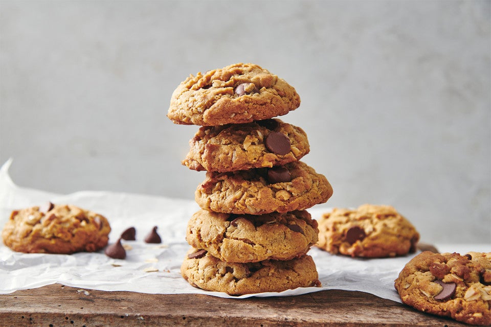 Milk Chocolate Chunk Peanut Butter-Oatmeal Cookies