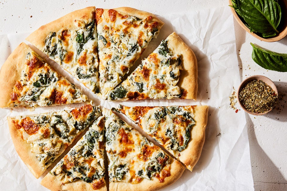 Spinach and Artichoke Pizza