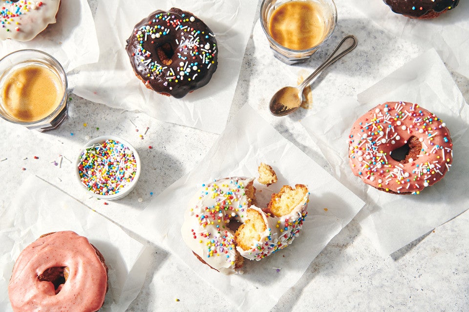 Frosted Sour Cream Cake Doughnut