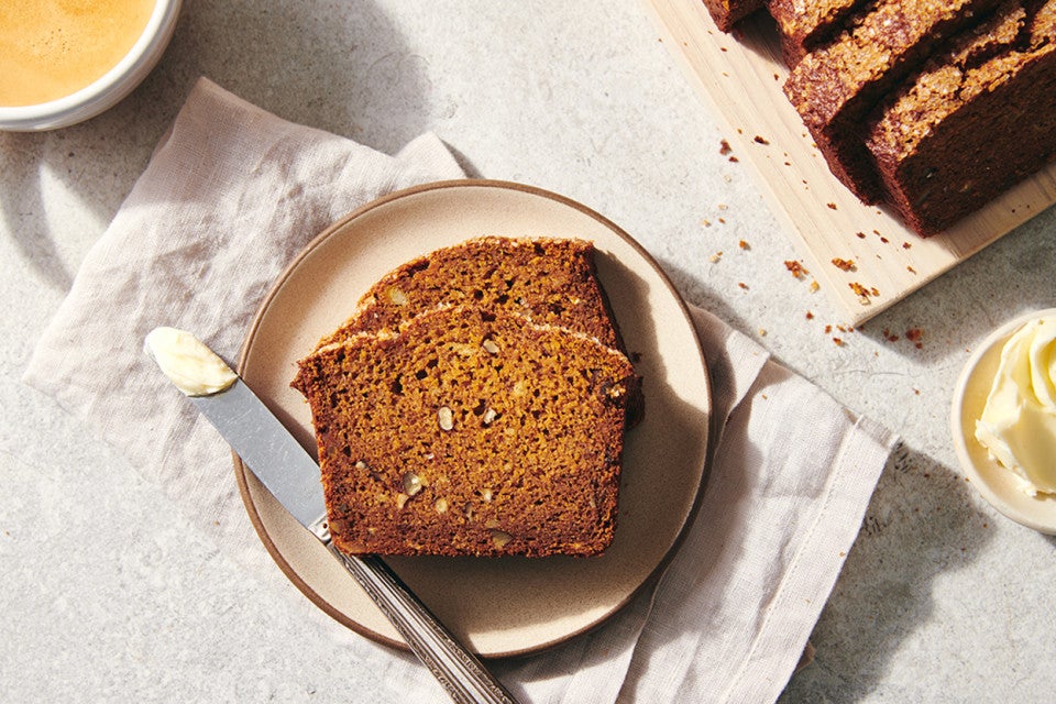 Easy Whole Grain Pumpkin-Banana Bread