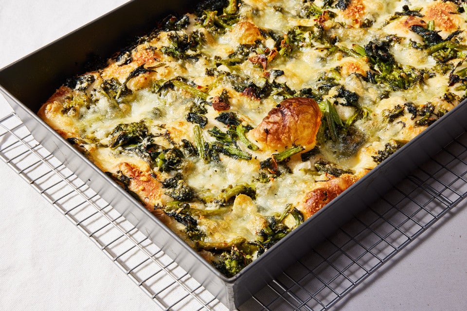 White Pizza with Garlicky Broccoli Rabe