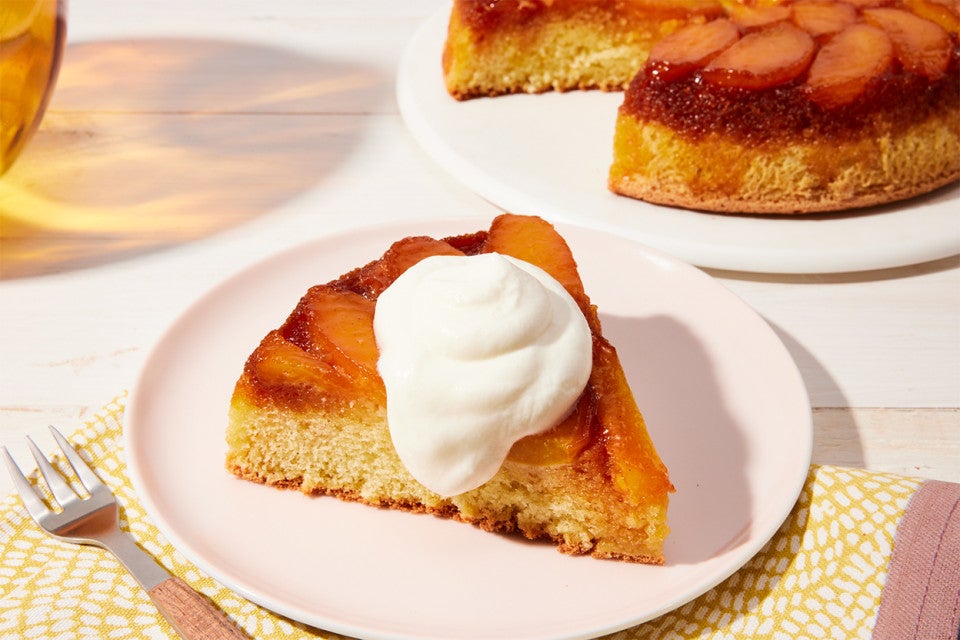 Caramel Peach Upside-Down Cake