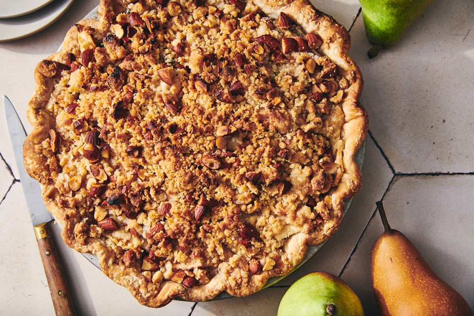 Cherry, Almond, and Pear Pie 