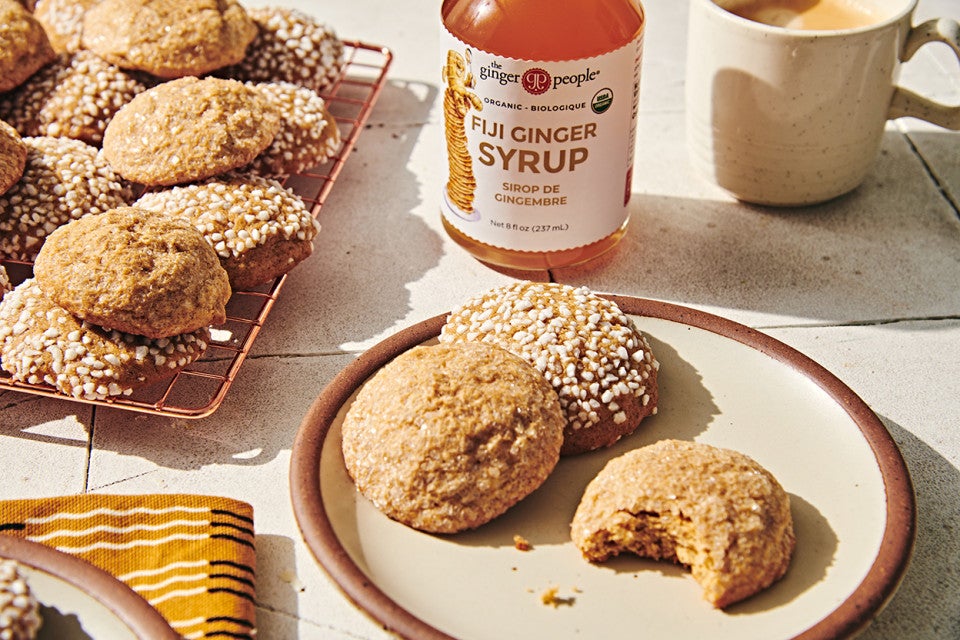 Soft Ginger-Molasses Cookies and Ginger Syrup 