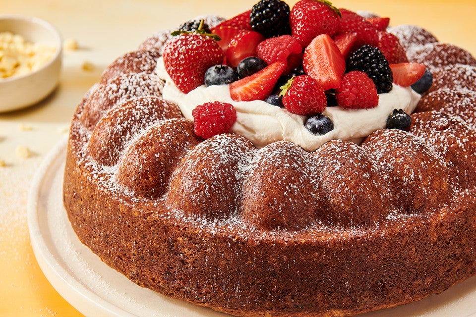 Whipped Cream Lemon Savarin Cake 