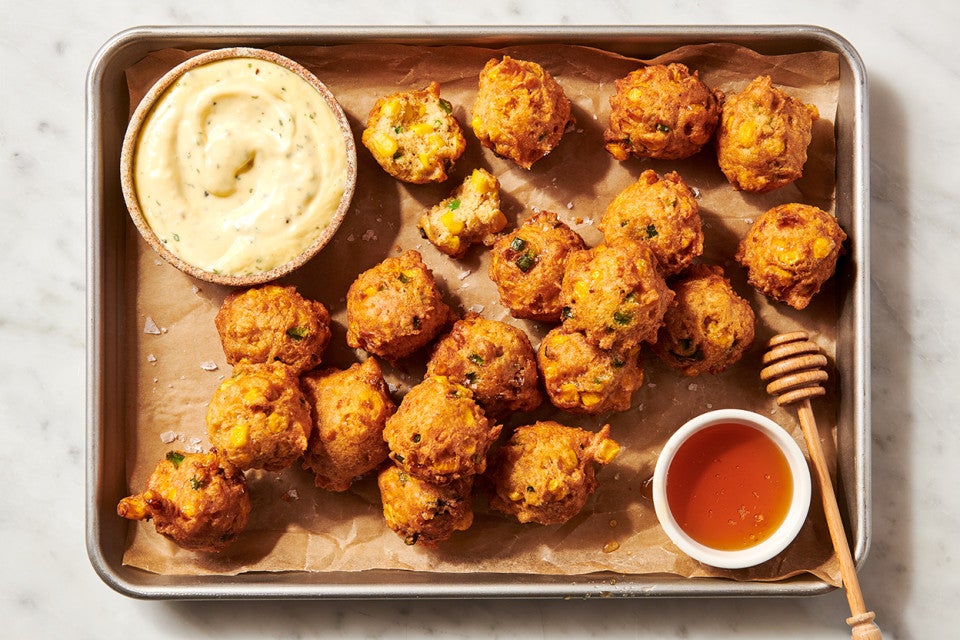 Chili Corn Fritters made with All-Purpose Baking Mix 