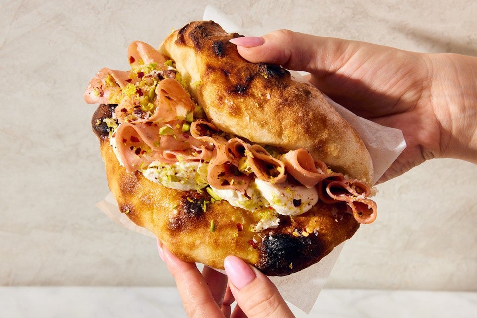 Mortadella Pizza Sandwich 