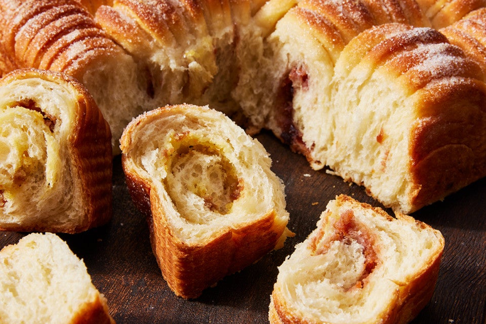 Frangipane and Fruit-Filled Wool Rolls 