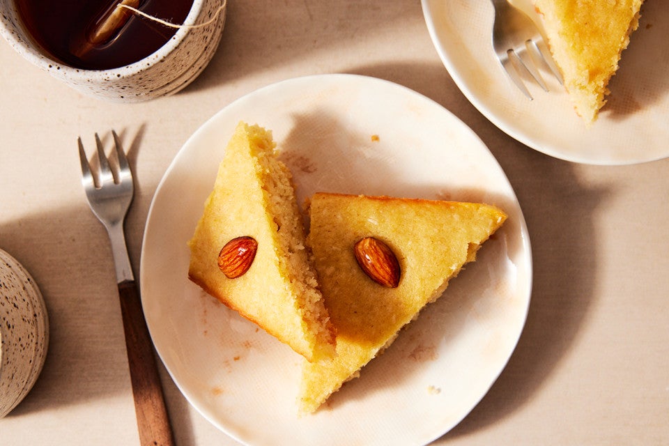 Basbousa (Syrup-Soaked Semolina Cake) 