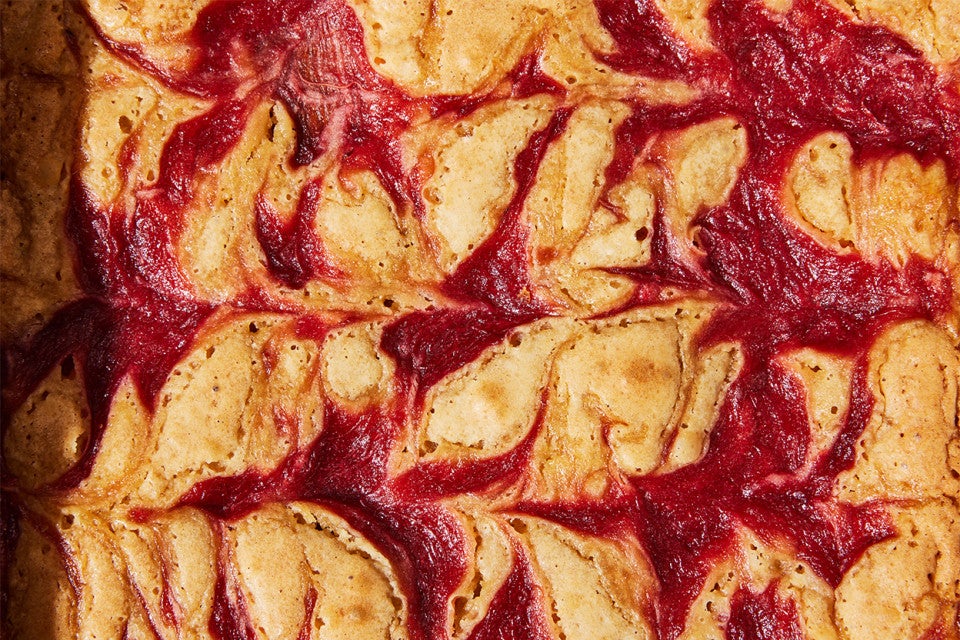 Swirled Rhubarb Bars