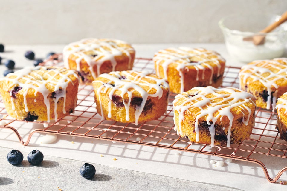 Lemon Blueberry Cornmeal Cakes